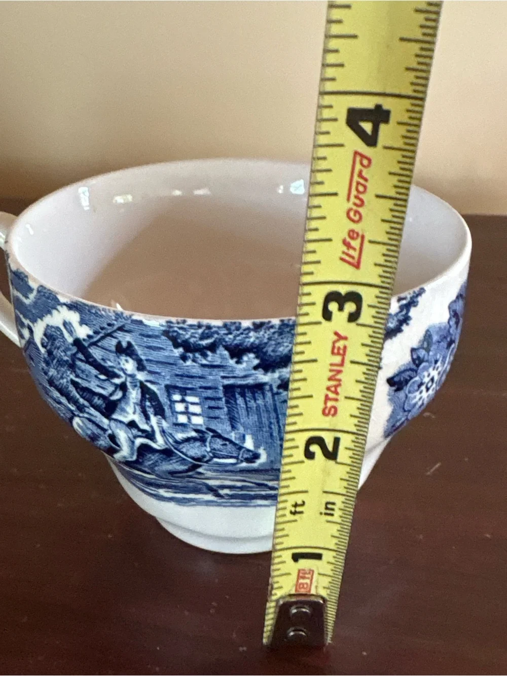 Vintage Staffordshire Liberty Blue Tea Cup Paul Revere England Transferware